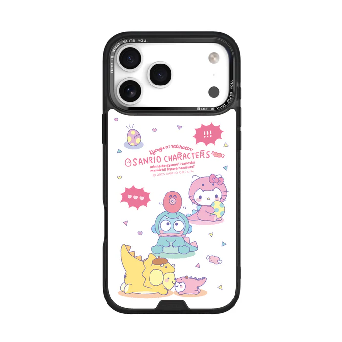 HODA殼_幻石三麗鷗玻璃系列 iPhone18ProMax/17ProMAX 恐龍派對Ⅰ(3156)