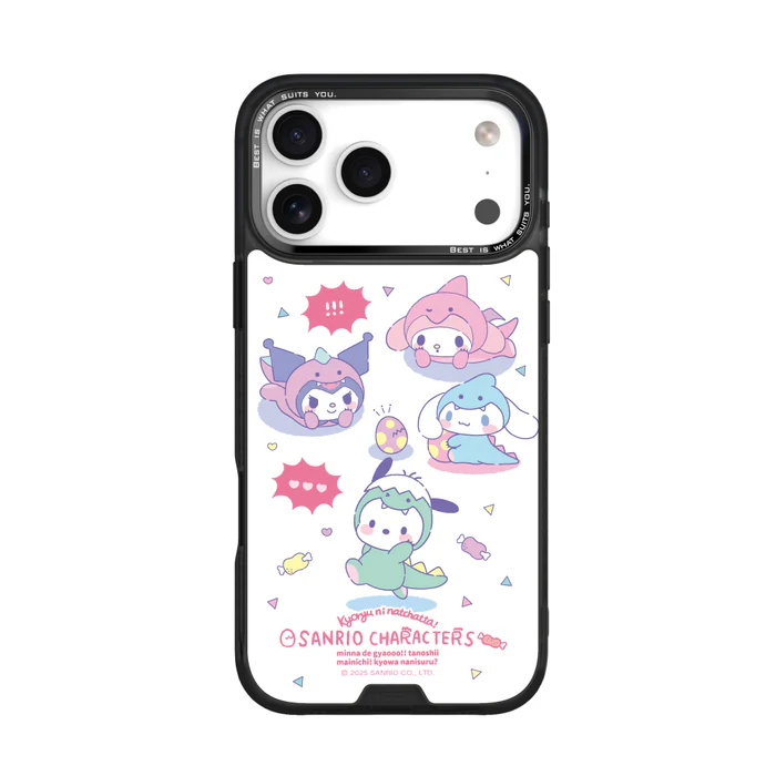 HODA殼_幻石三麗鷗玻璃系列 iPhone18ProMax/17ProMAX 恐龍派對Ⅱ (3194)