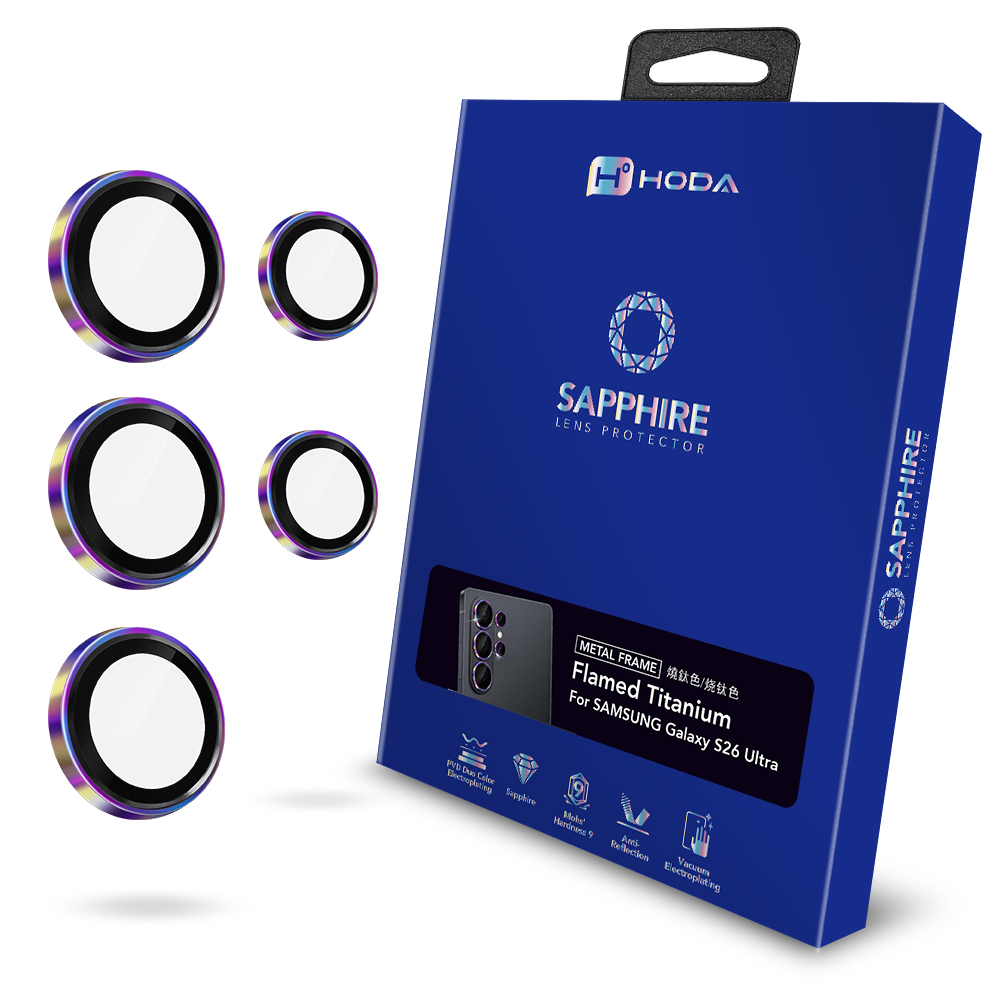 HODA_藍寶石鏡頭貼 三星 S26 Ultra 燒鈦色 (379)