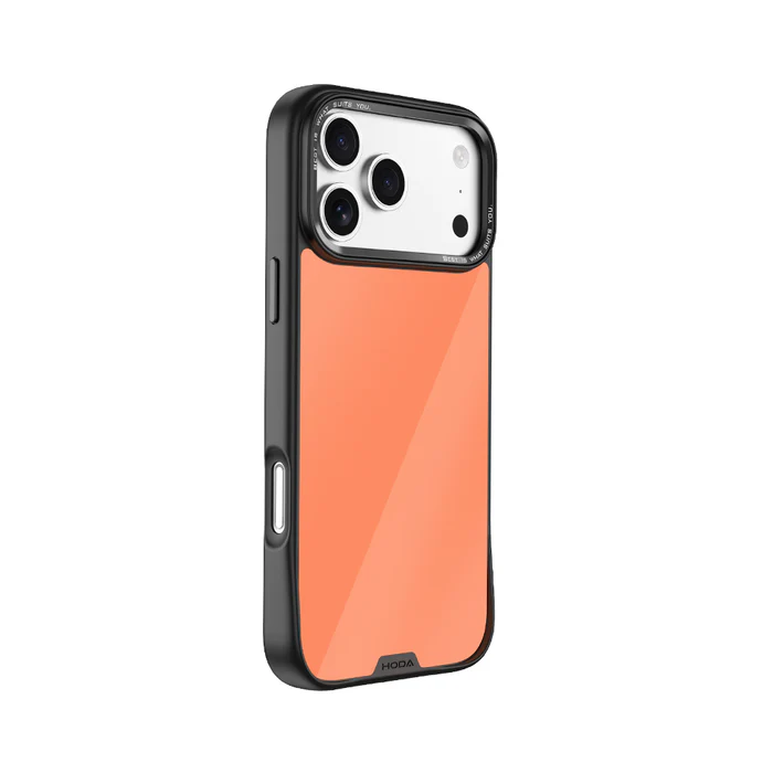 HODA殼_幻石玻璃防摔殼 iPhone17Pro 橘馬卡龍 (5754)