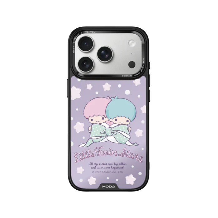 HODA殼_幻石三麗鷗銀鏡系列 iPhone17Pro 蝴蝶結 kiki & lala (4092)