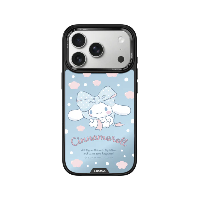 HODA殼_幻石三麗鷗銀鏡系列 iPhone17Pro 蝴蝶結大耳狗 (4122)