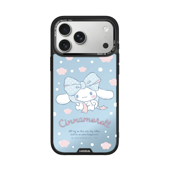 HODA殼_幻石三麗鷗銀鏡系列 iPhone17ProMAX 蝴蝶結大耳狗 (4139)