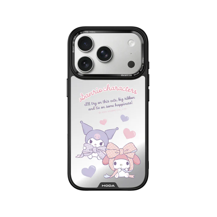 HODA殼_幻石三麗鷗銀鏡系列 iPhone17Pro 心心相遇 (4245)