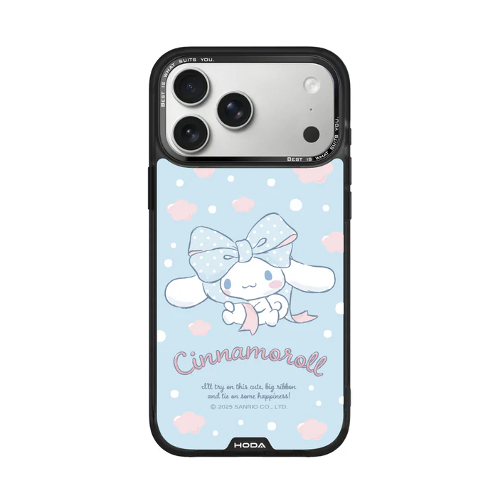 HODA殼_幻石三麗鷗玻璃系列 iPhone18ProMax/17ProMAX 蝴蝶結大耳狗 (3958)