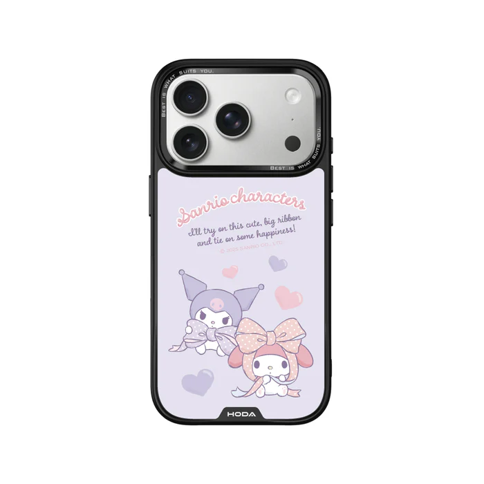 HODA殼_幻石三麗鷗玻璃系列 iPhone18Pro/17Pro 心心相遇 (4030)