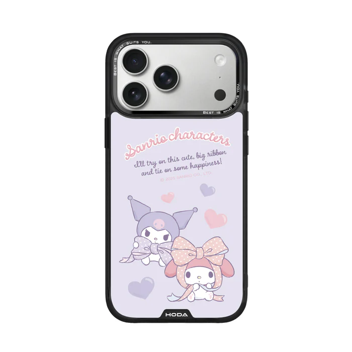 HODA殼_幻石三麗鷗玻璃系列 iPhone17ProMAX 心心相遇 (4047)