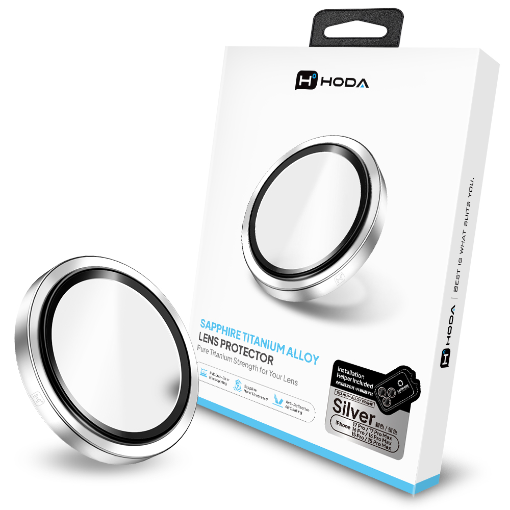 HODA_藍寶石新鏡頭保護貼(3入)iPhone17Pro/17ProMAX/16Pro/16ProMAX/15Pro/15ProMax 銀色 (079)