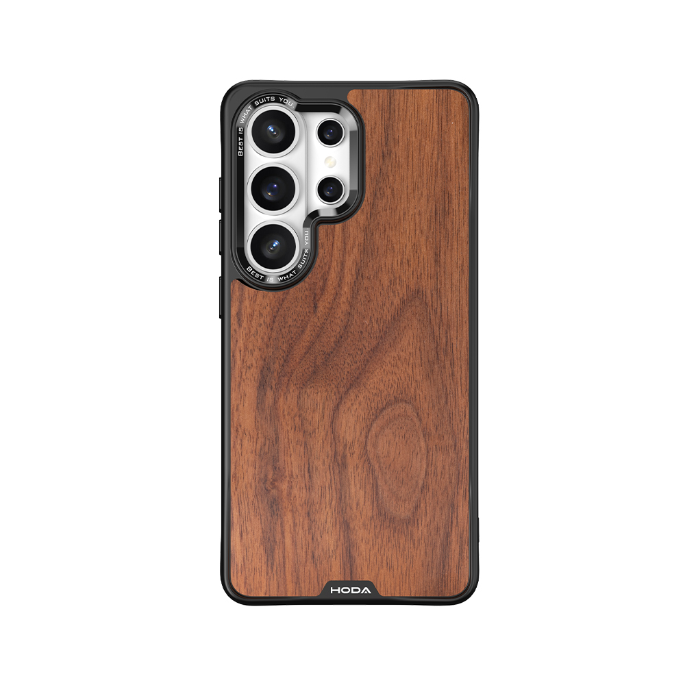 HODA殼_幻石MagSafe軍規防摔殼_三星S26 Ultra 核桃木(974)