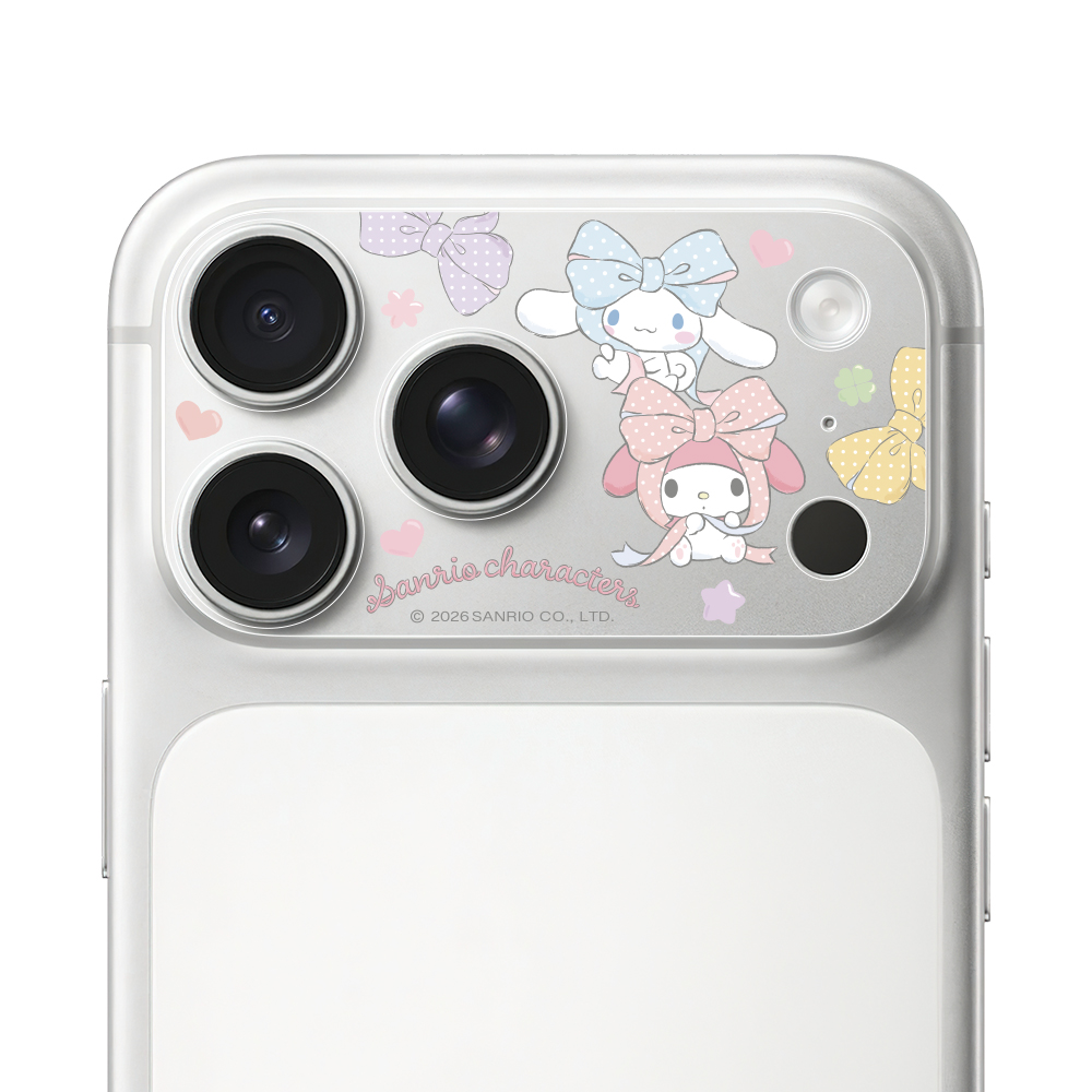 HODA 滿版鏡頭底座霧面保護貼三麗鷗 iPhone17Pro 童話盛宴 (1395)