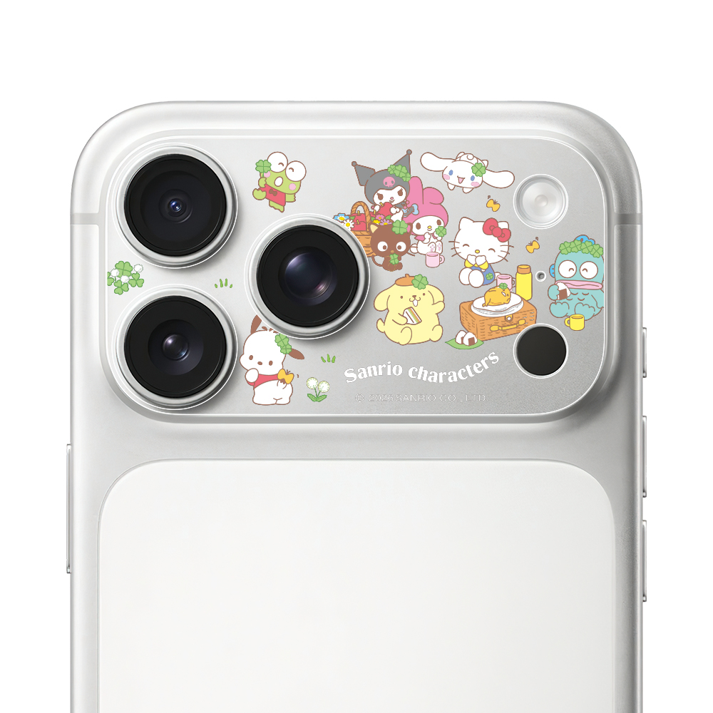 HODA 滿版鏡頭底座霧面保護貼三麗鷗 iPhone17ProMAX 春日野餐趣 (3719)