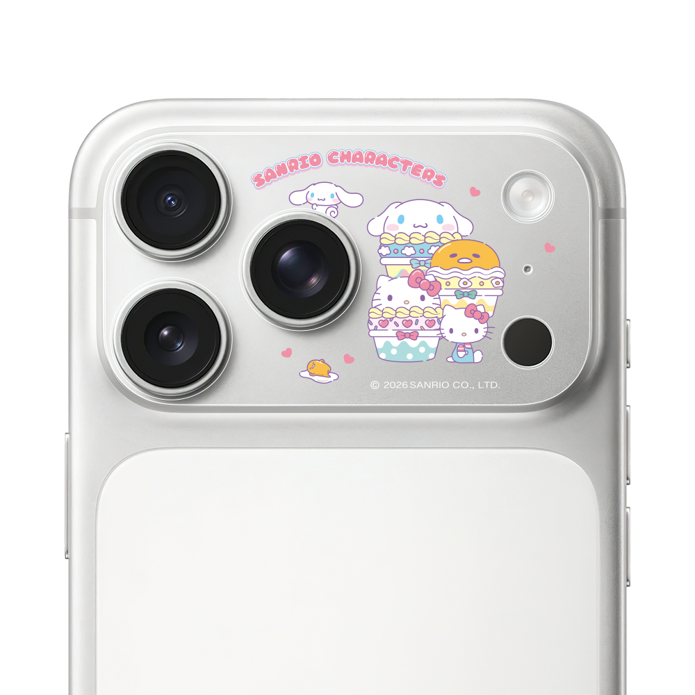 HODA 滿版鏡頭底座霧面保護貼三麗鷗 iPhone17Pro 甜點派對 (3764)