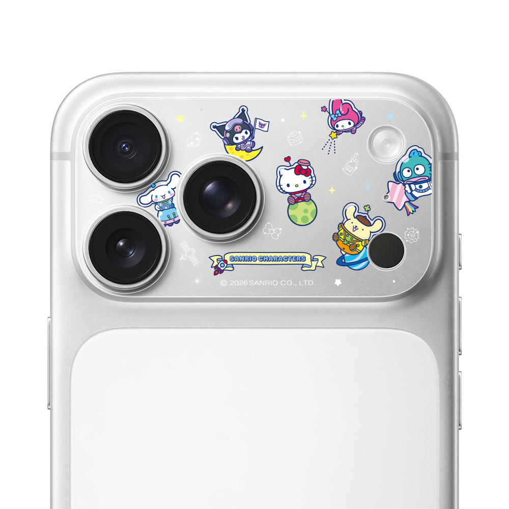 HODA 滿版鏡頭底座霧面保護貼三麗鷗 iPhone17Pro 漫遊星空 (3788)