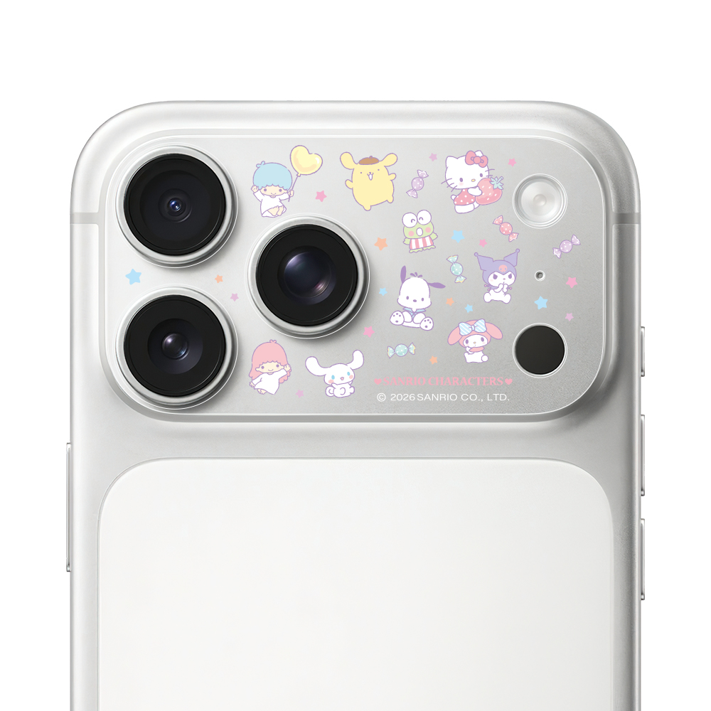 HODA 滿版鏡頭底座霧面保護貼三麗鷗 iPhone17ProMAX 閃耀群星 (3870)