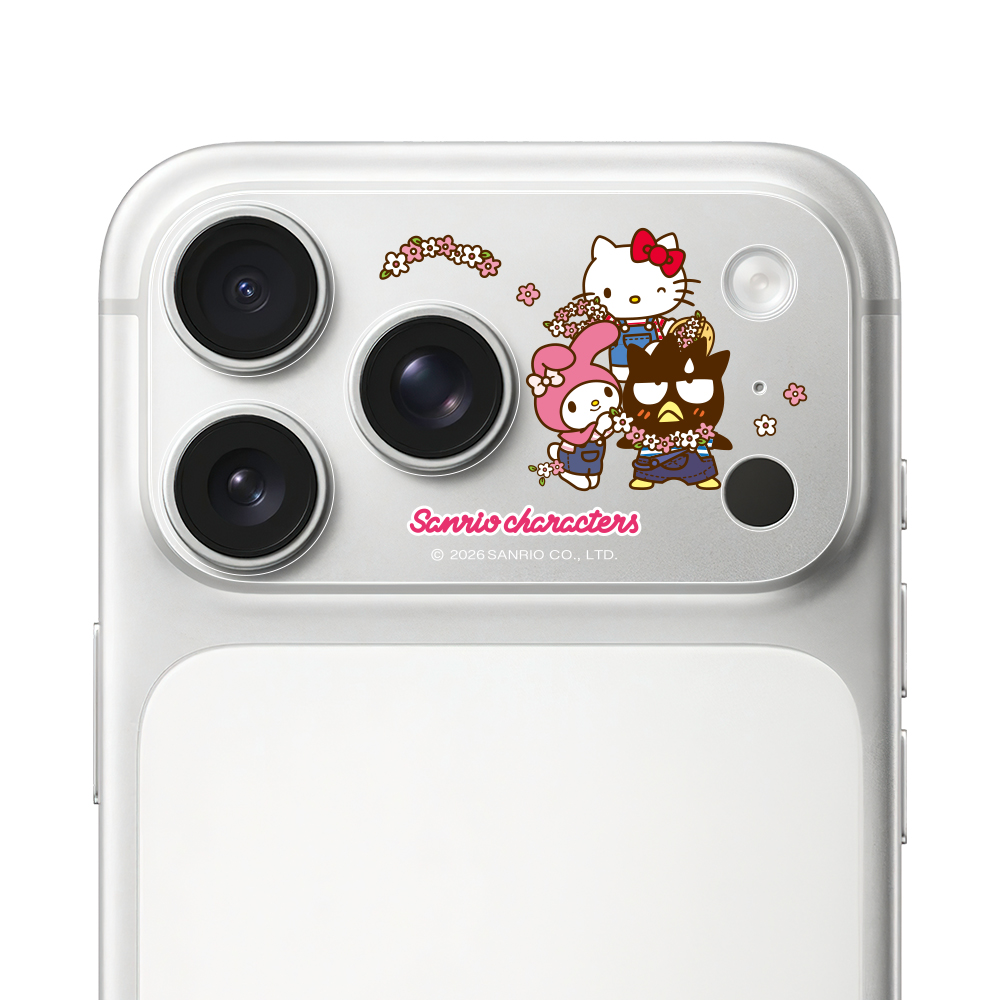 HODA 滿版鏡頭底座霧面保護貼三麗鷗 iPhone17Pro 萌友大匯集 (3887)