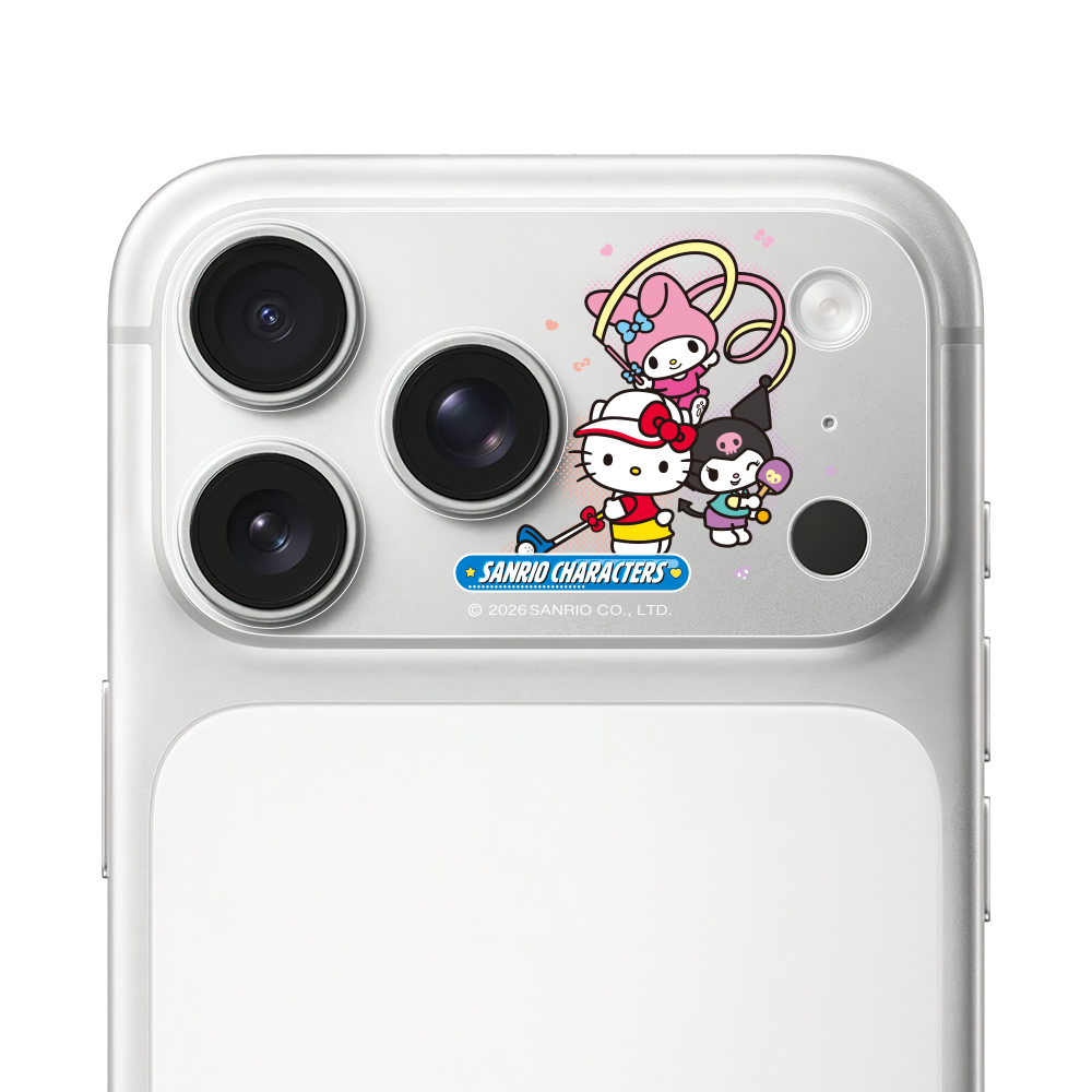 HODA 滿版鏡頭底座霧面保護貼三麗鷗 iPhone17Pro 全明星運動會 (3900)