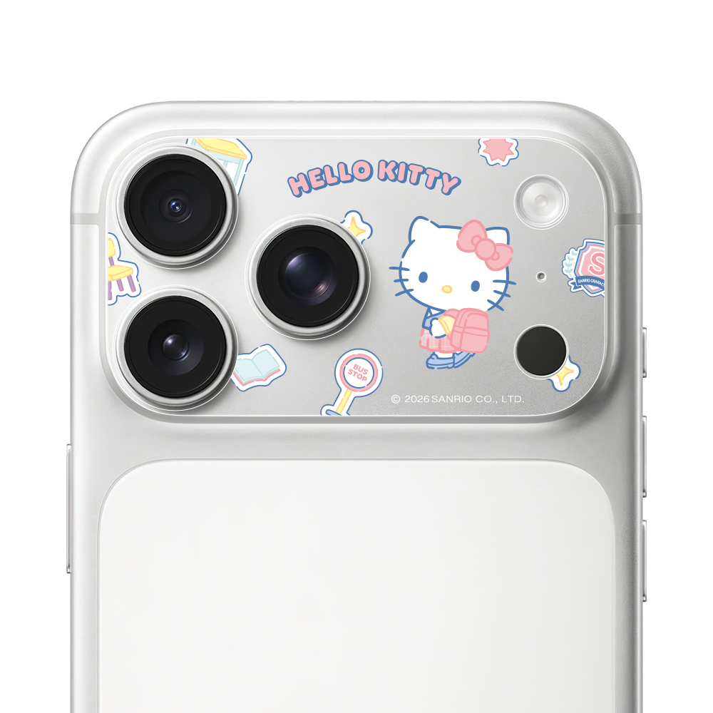 HODA 滿版鏡頭底座霧面保護貼三麗鷗 iPhone18Pro/17Pro 學院KITTY (3948)