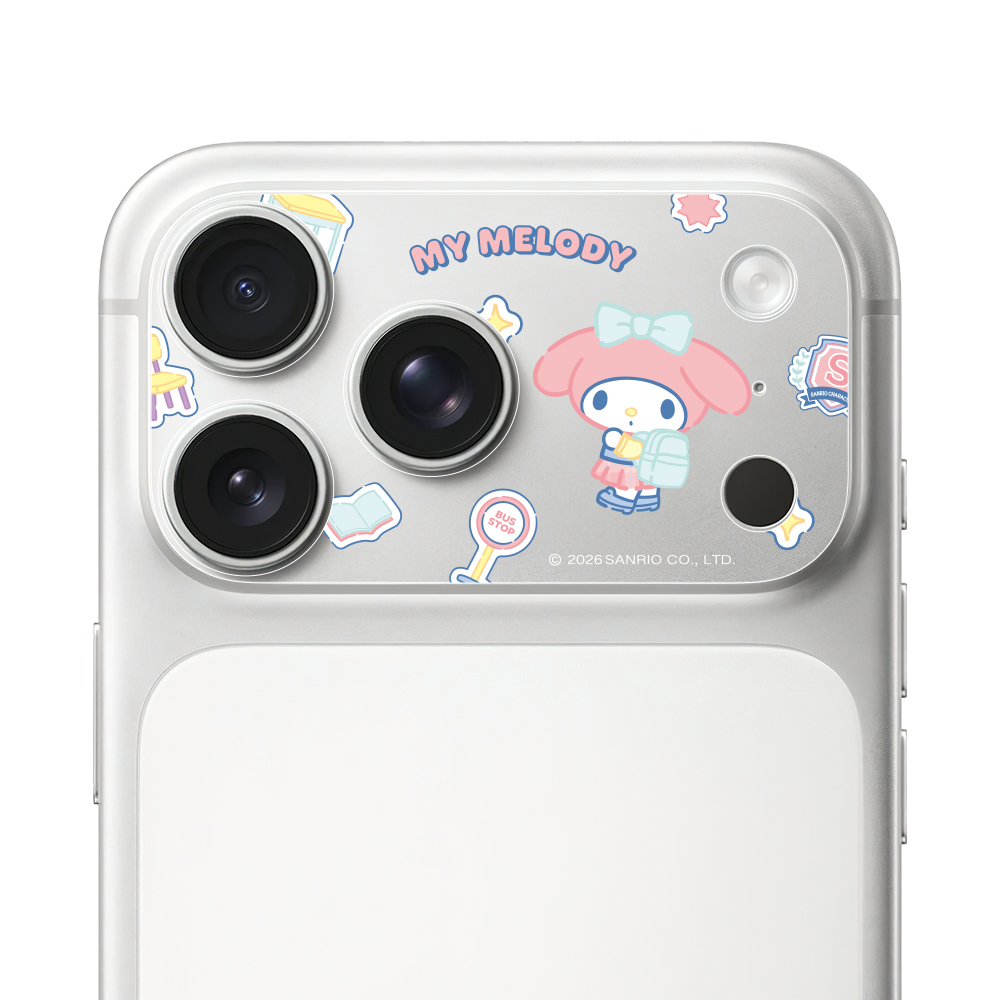 HODA 滿版鏡頭底座霧面保護貼三麗鷗 iPhone17ProMAX 學院美樂蒂 (3979)