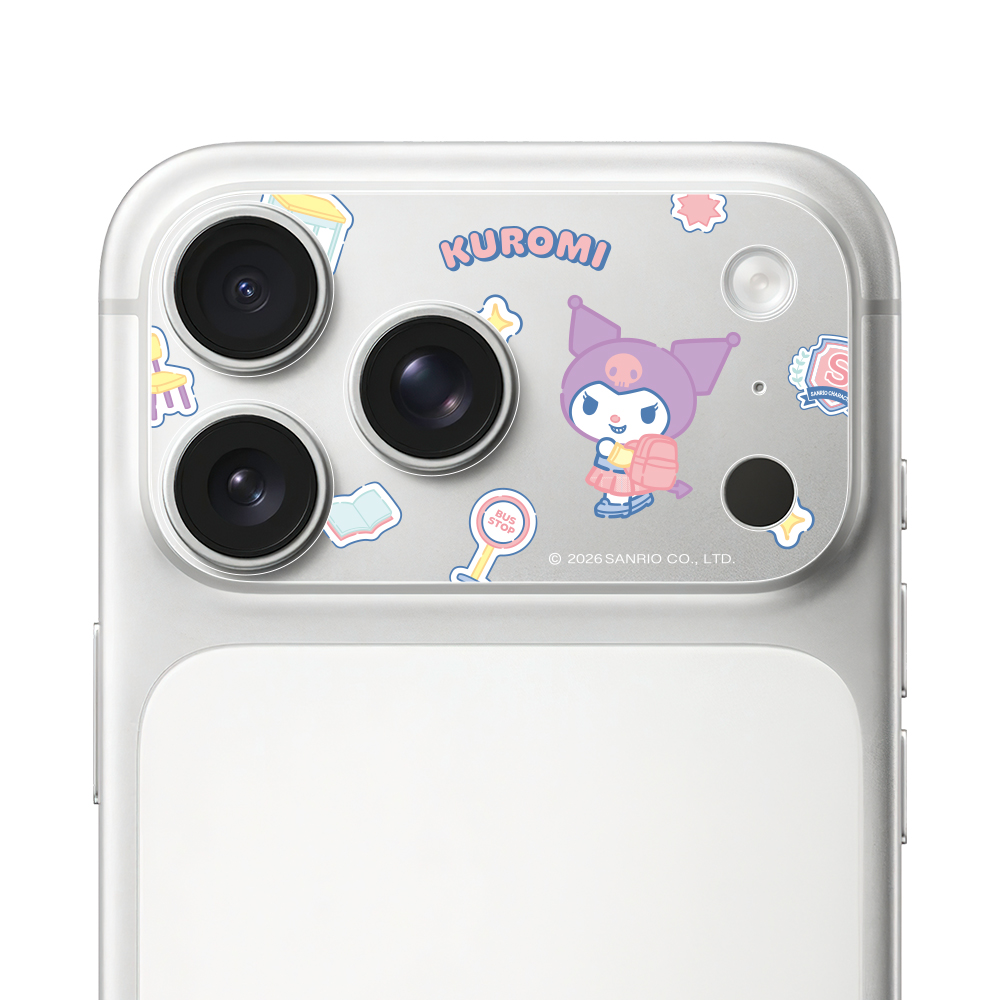 HODA 滿版鏡頭底座霧面保護貼三麗鷗 iPhone17Pro 學院酷洛米 (3986)