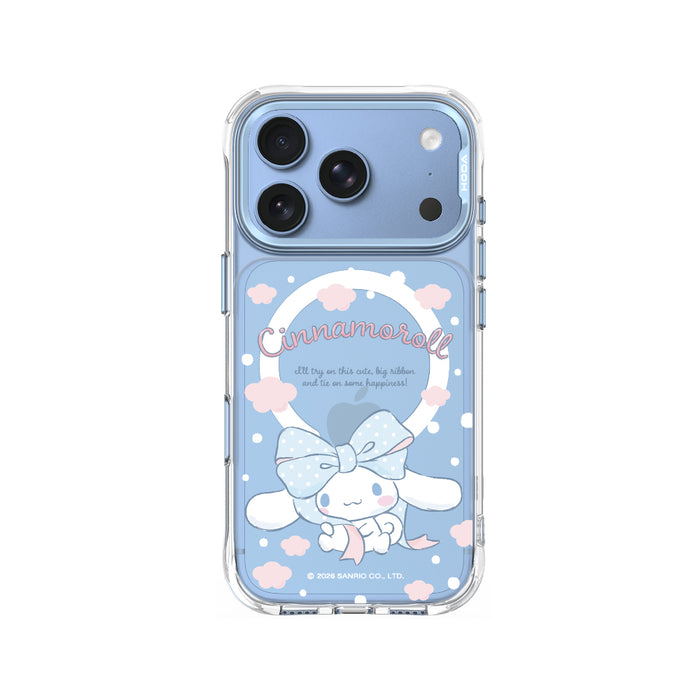 HODA殼_晶石Ultra磁吸三麗鷗系列透明 iPhone17Pro/18Pro 蝴蝶結大耳狗 (1385)
