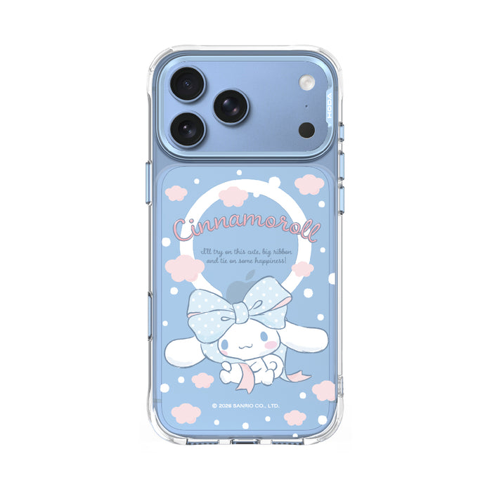 HODA殼_晶石Ultra磁吸三麗鷗系列透明 iPhone17ProMAX/18ProMax   蝴蝶結大耳狗 (1392)