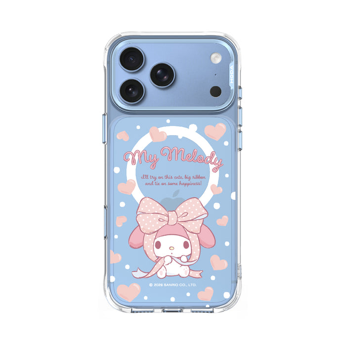HODA殼_晶石Ultra磁吸三麗鷗系列透明 iPhone17ProMAX/18ProMax   蝴蝶結美樂蒂 (1361)