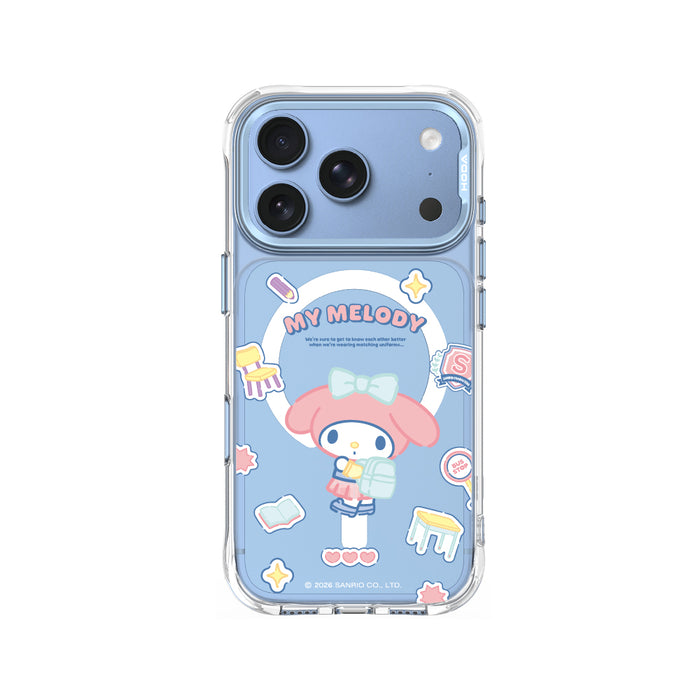 HODA殼_晶石Ultra磁吸三麗鷗系列透明 iPhone17Pro/18Pro 學院美樂蒂 (1569)