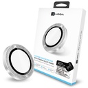HODA_藍寶石不鏽鋼鏡頭貼  iPhone Duo 鈦銀色 閃粉白鑽 (2入) (523)