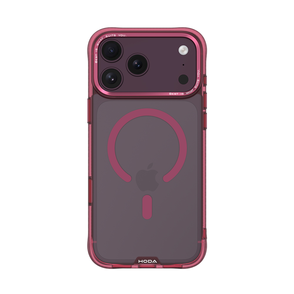 HODA殼_柔石磁吸防摔殼 iPhone18Pro/17Pro 酒紅色 (134)
