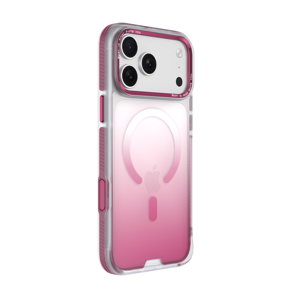 HODA殼_彩石自修復磁吸防摔殼 iPhone18Pro/17Pro 莓酒紅 (172)
