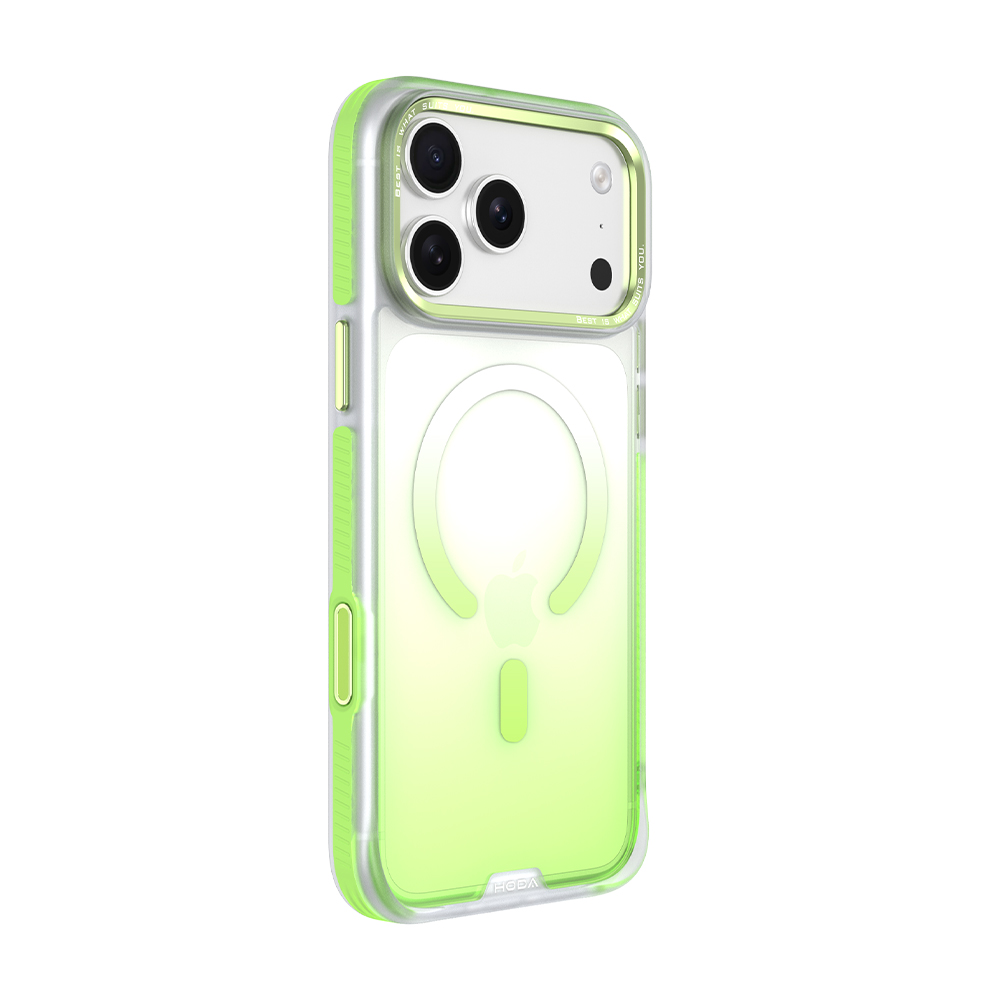 HODA殼_彩石自修復磁吸防摔殼 iPhone18Pro MAX/17 Pro MAX 青檸綠 (811)