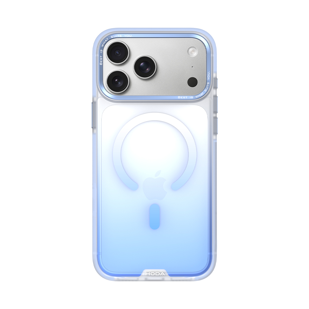 HODA殼_彩石自修復磁吸防摔殼 iPhone18Pro/17Pro 極光藍 (288)
