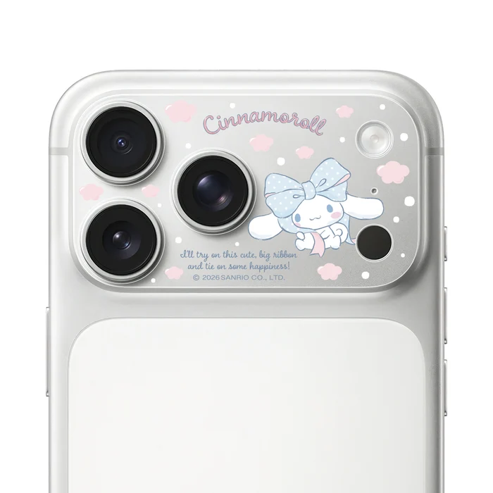 HODA膜_滿版鏡頭底座霧面保護貼三麗鷗 iPhone18ProMAX 蝴蝶結大耳狗 (6099)
