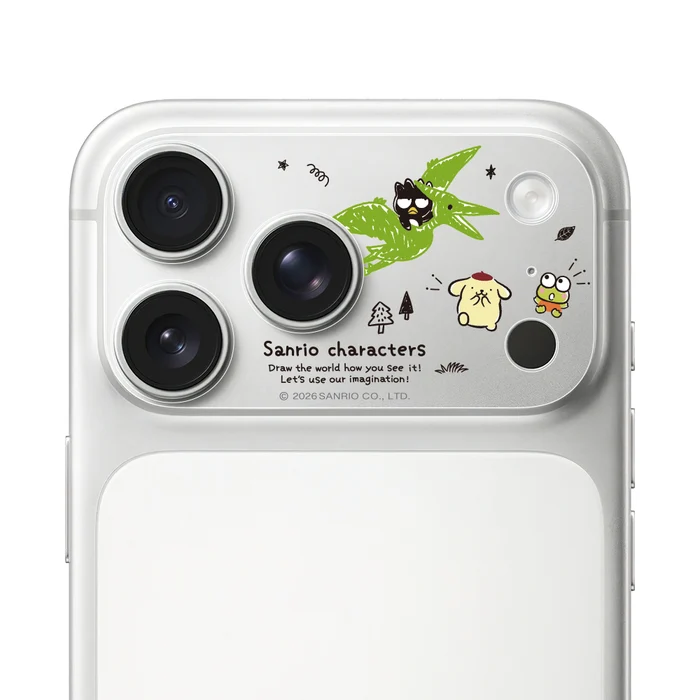 HODA膜_滿版鏡頭底座霧面保護貼三麗鷗 iPhone18ProMAX 手繪風翼手龍 (6273)