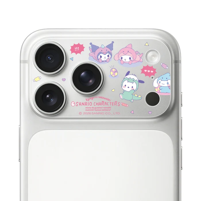 HODA膜_滿版鏡頭底座霧面保護貼三麗鷗 iPhone18ProMAX 恐龍派對Ⅱ (6310)