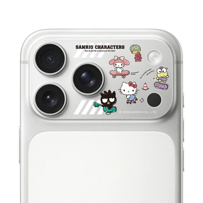 HODA膜_滿版鏡頭底座霧面保護貼三麗鷗 iPhone18Pro 酷玩街頭 (6464)