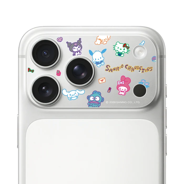 HODA膜_滿版鏡頭底座霧面保護貼三麗鷗 iPhone18Pro 極簡塗鴉 (6488)