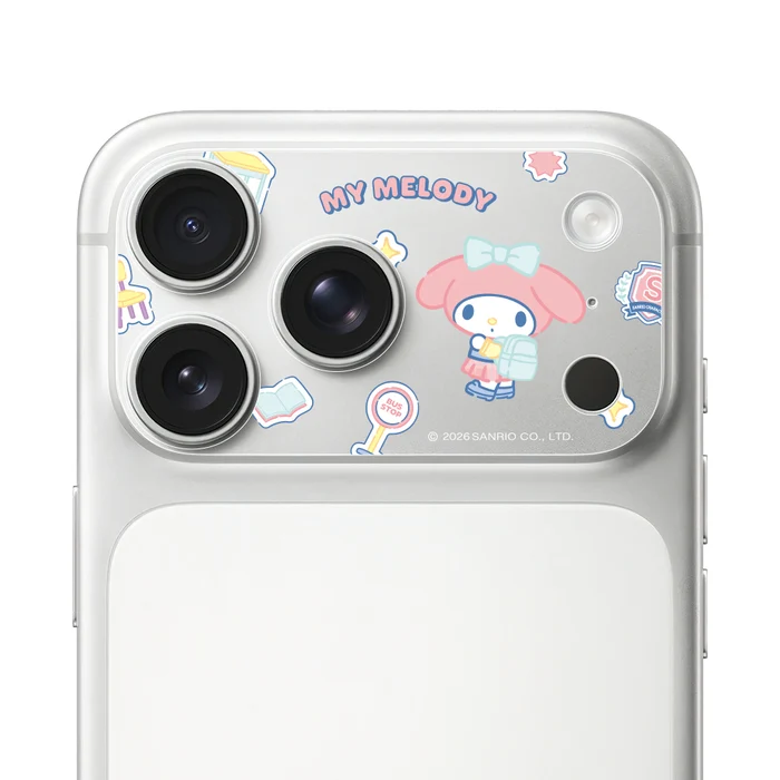 HODA膜_滿版鏡頭底座霧面保護貼三麗鷗 iPhone18Pro 學院美樂蒂 (6624)