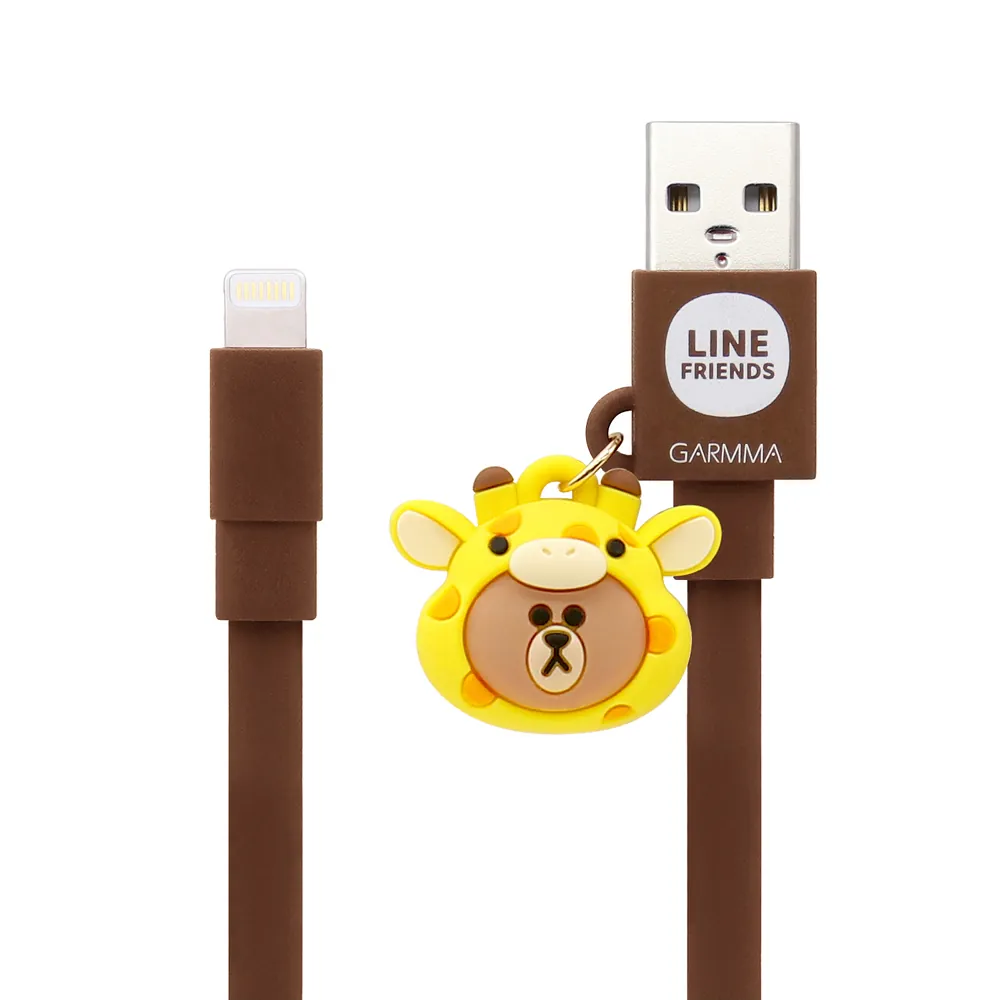 GARMMA電源_LINE USB-Lightning叢林款吊飾傳輸線-小豬熊大(890)