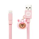 GARMMA電源_LINE USB-Lightning叢林款吊飾傳輸線-長頸鹿熊大(906)