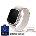 hoda配件_藍寶石高清_鈦合金邊框+膜套裝Apple Watch_3/2/1 49mm原色鈦金屬(760)