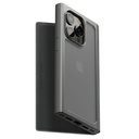 PGA殼_Premium Style_透明玻璃翻蓋皮套(方形)_iPhone15Pro黑色(523)
