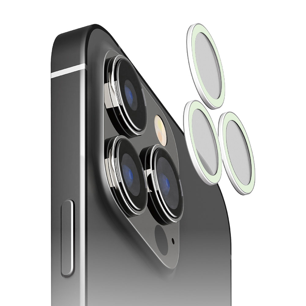 PGA配件_Premium style iPhone15Pro/15ProMax高清3眼鏡頭圈10H鋼化玻璃_夜光(193)