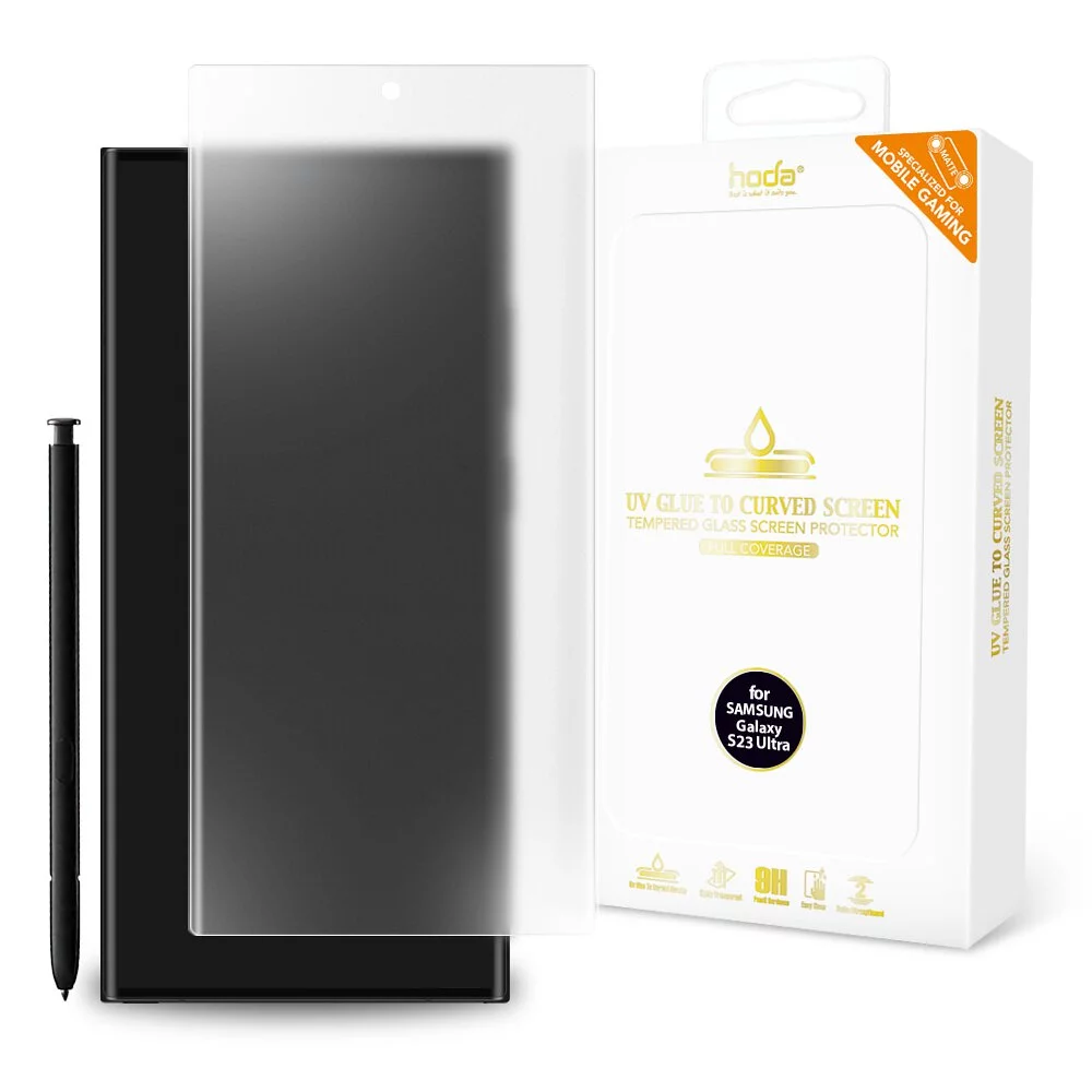 hoda膜_磨砂_UV膠防爆3D內縮版三星S23Ultra(936)