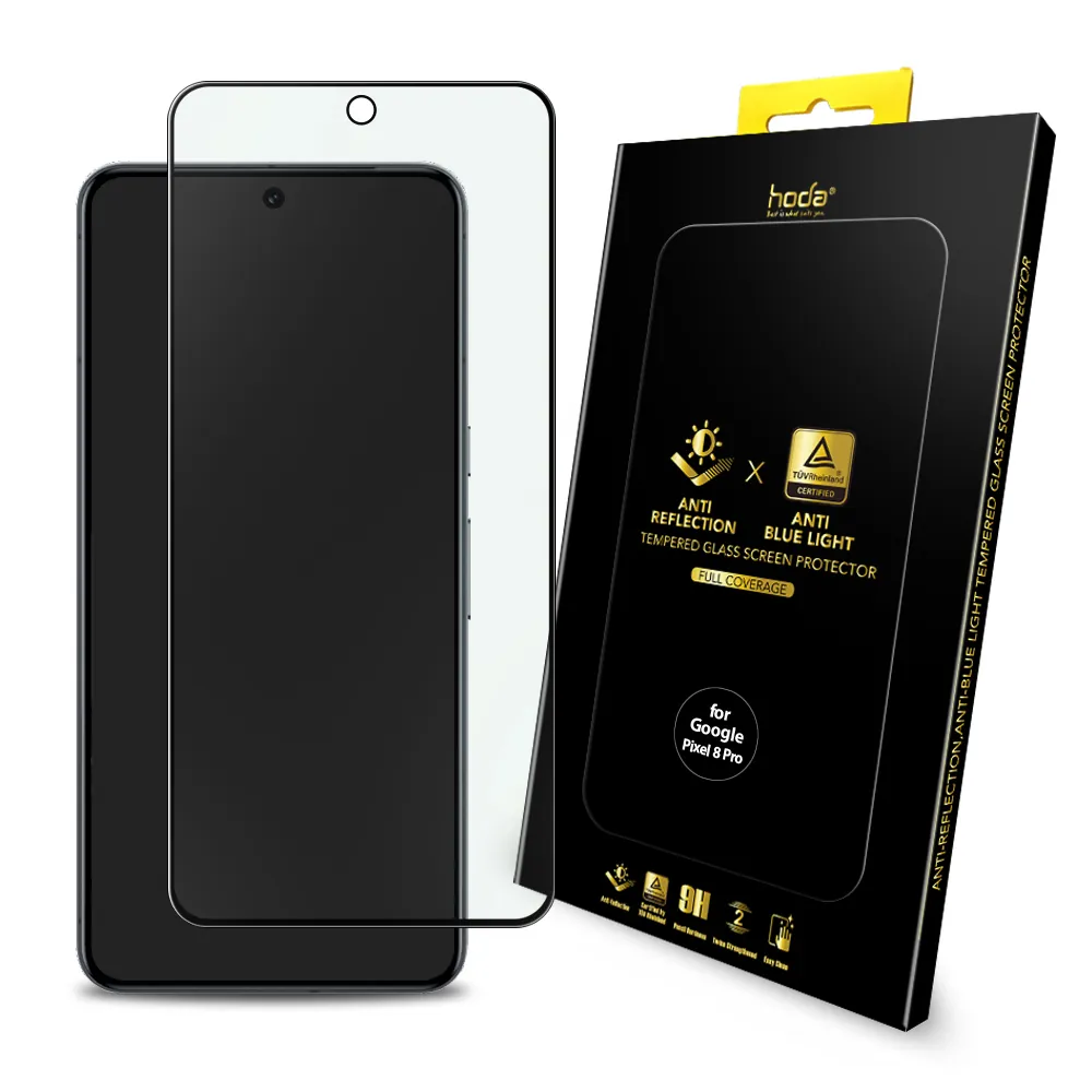hoda膜_2.5D滿版黑 AR抗藍光Google Pixel 8Pro(847)