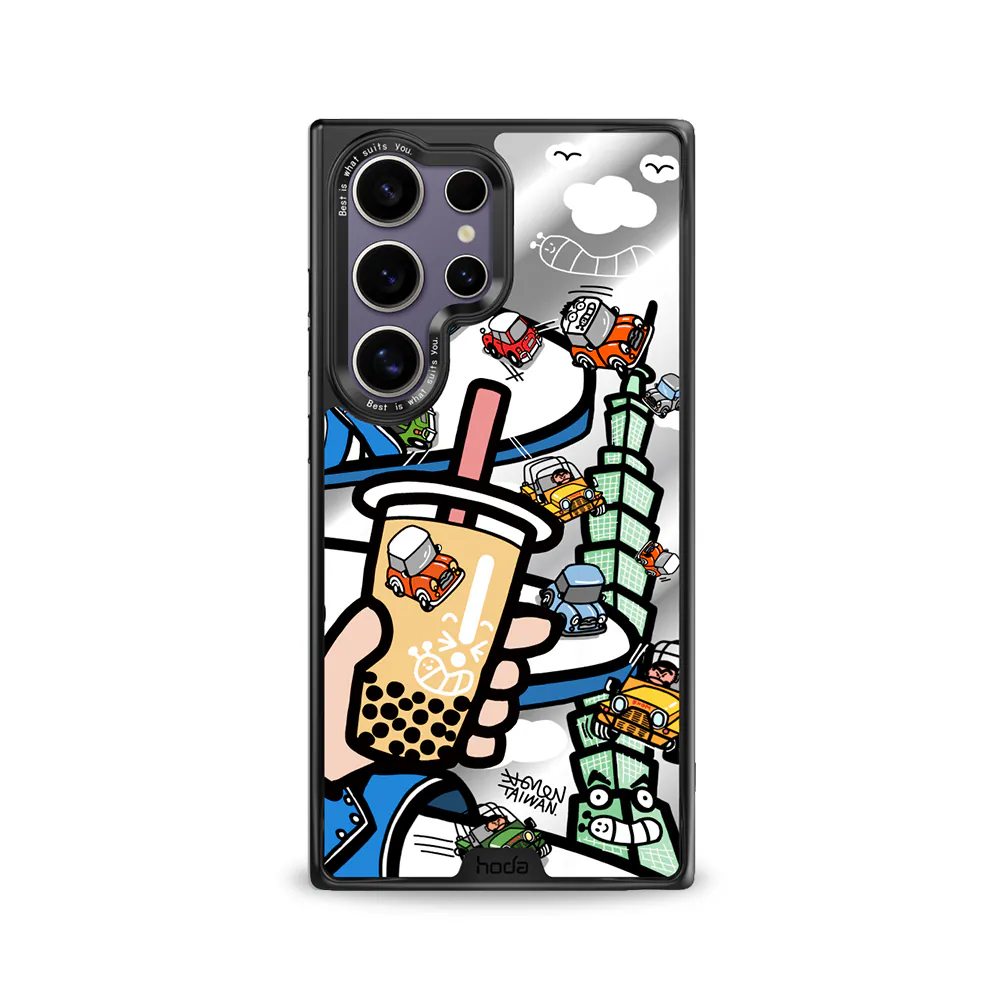hoda殼_幻石米豆銀鏡 MagSafe_三星S24Ultra 藍白拖賽道老咪大賽(297)
