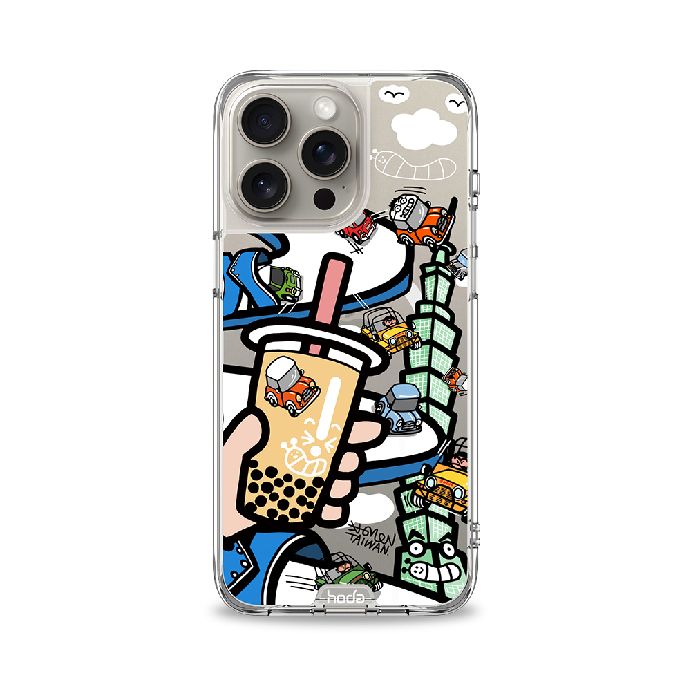 hoda殼_晶石米豆透明 MagSafe_iPhone15ProMax 藍白拖賽道老咪大賽(539)