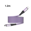 hoda充電_240W USB-C to C 磁吸收納編織快充線 1.2M 紫 (143)