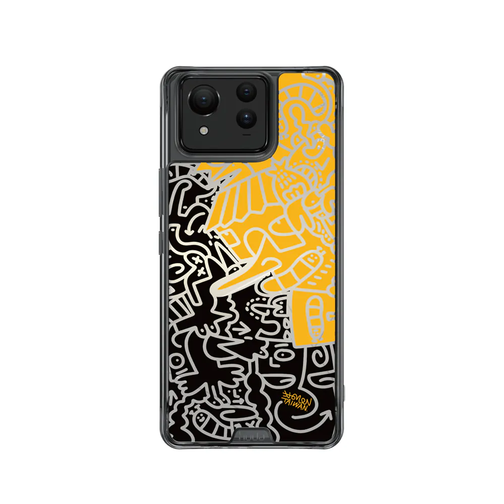 hoda殼_晶石米豆透黑_ASUS ZenFone11Ultra 芒果遇上墨汁(744)