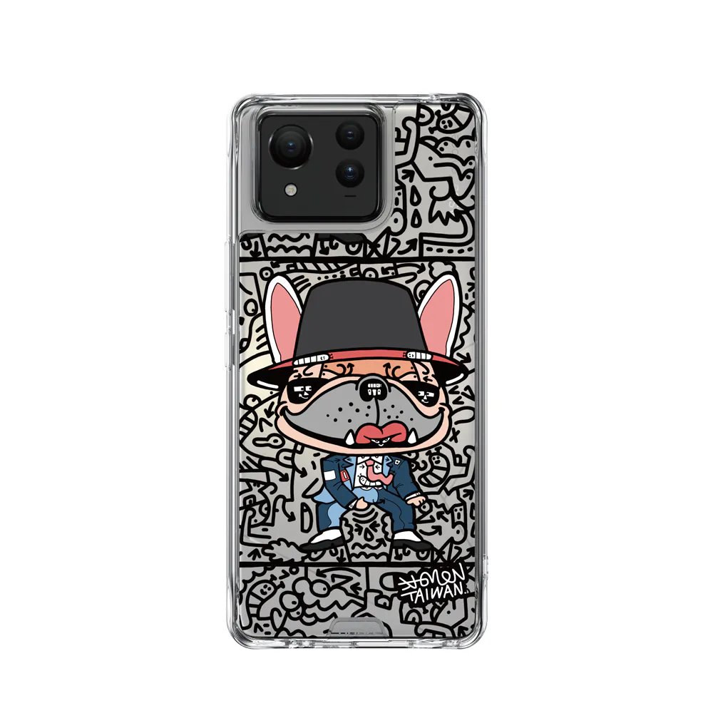 hoda殼_晶石米豆透明_ASUS ZenFone11Ultra 麥克鬥牛犬(683)